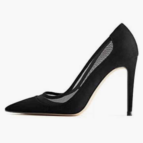 Zara Women's Black Pointed Toe Heels - Picture 4 of 5